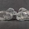 PAIR of Vintage Cowboy Boot Shaped Glass Mugs 6” Barware Western Design Mexico