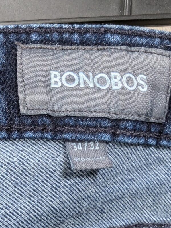 Bonobos Men's Jeans Dark Wash 5-Pocket Regular Fit 17.5in Waist 29.5in Inseam