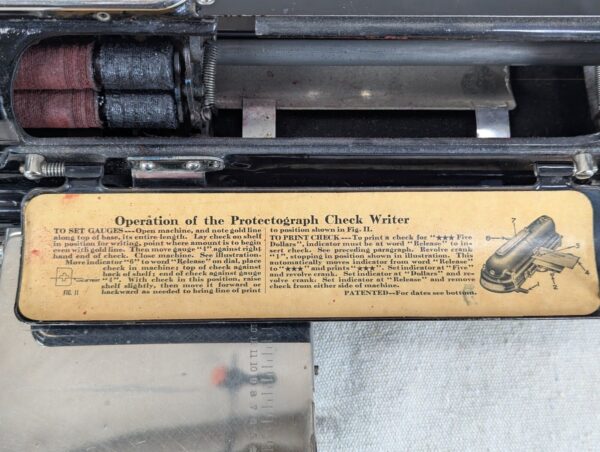 Antique Todd Protectograph Check Writer Rochester NY Early 20th Century Black...