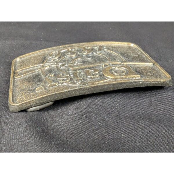 Vintage Daisy 1886 Brass Belt Buckle Manufactured by Astamar Boston Advertising