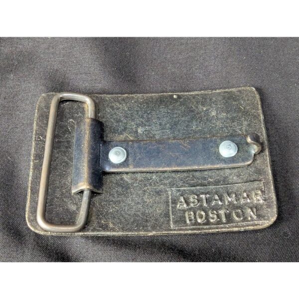 Vintage Daisy 1886 Brass Belt Buckle Manufactured by Astamar Boston Advertising