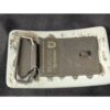 Vintage Perma-Tech Belt Buckle Appaloosa Mare and Foal Etched Aluminum 3.5 Inch