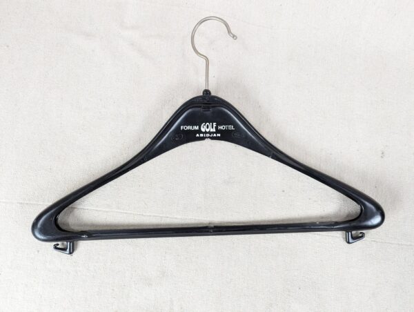 Vintage Max Hubner Plastic Clothes Hanger Forum Golf Hotel Abidjan Memorabilia