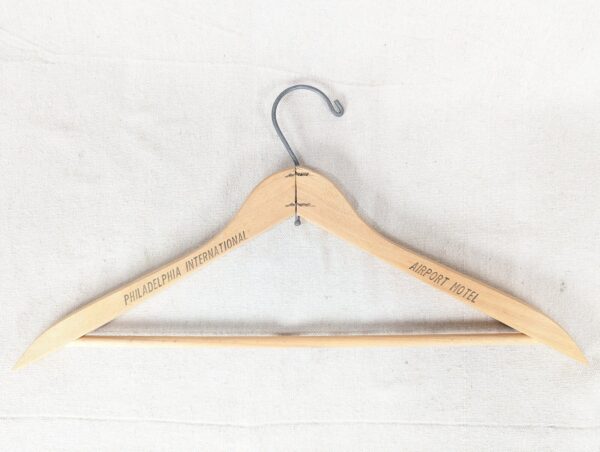 Philadelphia International Airport Motel Wooden Clothes Hanger Vintage Hotel ...