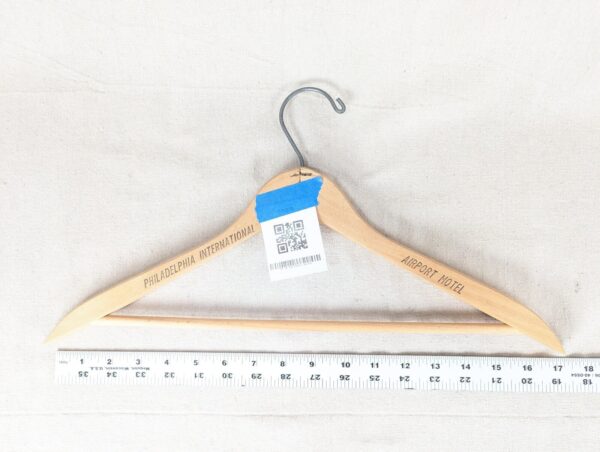 Philadelphia International Airport Motel Wooden Clothes Hanger Vintage Hotel ...