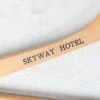 Skyway Hotel London Airport Wooden Clothes Hanger Vintage Hotel Memorabilia Good