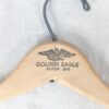 Vintage Wooden Clothes Hanger Golden Eagle Motor Inn Branded Hotel Collectible