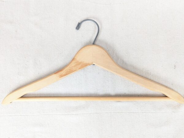 Vintage Wooden Clothes Hanger Golden Eagle Motor Inn Branded Hotel Collectible