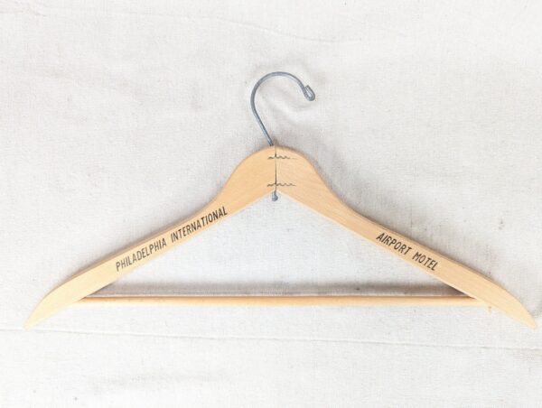 Philadelphia International Airport Motel Wooden Clothes Hanger Vintage Hotel ...