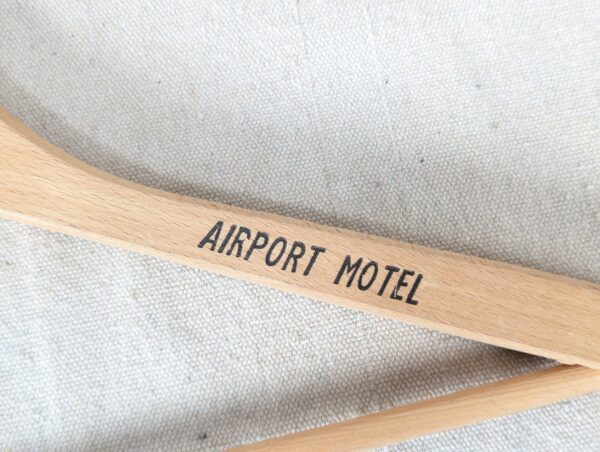 Philadelphia International Airport Motel Wooden Clothes Hanger Vintage Hotel ...