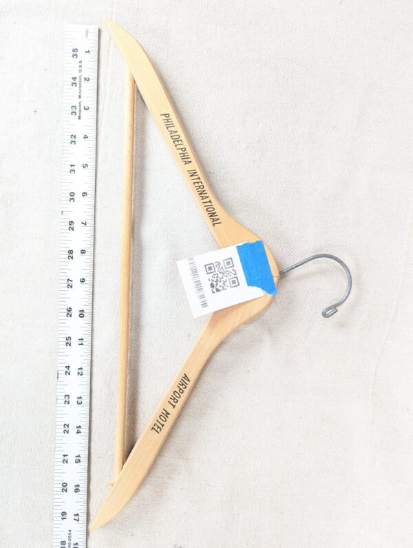 Philadelphia International Airport Motel Wooden Clothes Hanger Vintage Hotel ...
