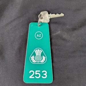 Union Parkes Hotel Room Key and Fob Vintage Metal Key Tag Collectible Good