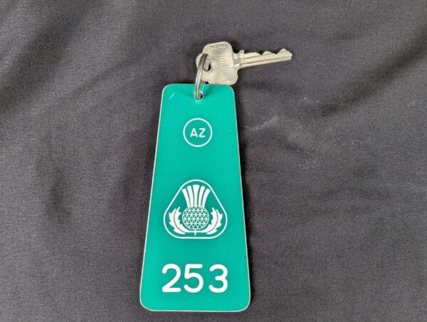Union Parkes Hotel Room Key and Fob Vintage Metal Key Tag Collectible Good