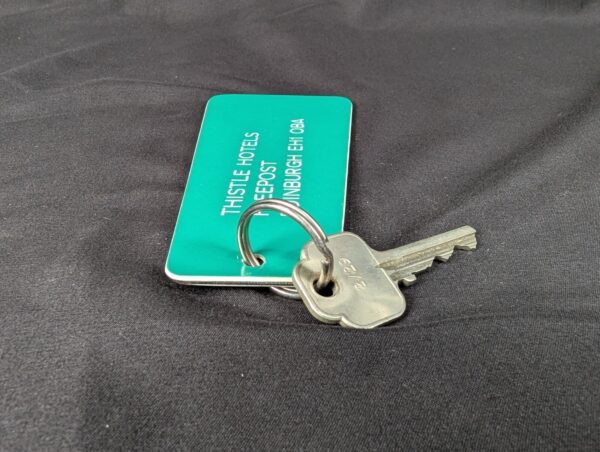 Union Parkes Hotel Room Key and Fob Vintage Metal Key Tag Collectible Good