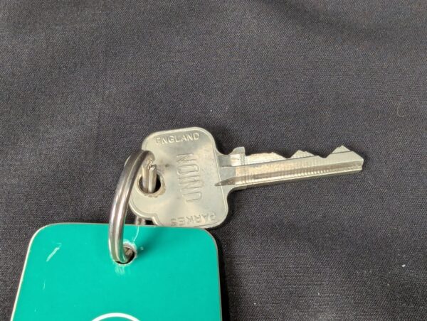 Union Parkes Hotel Room Key and Fob Vintage Metal Key Tag Collectible Good