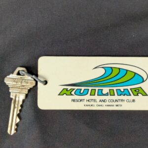 Vintage Kuilima Resort Hotel and Country Club Metal Room Key with Plastic Tag