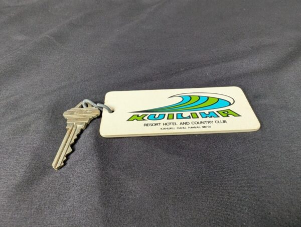 Vintage Kuilima Resort Hotel and Country Club Metal Room Key with Plastic Tag