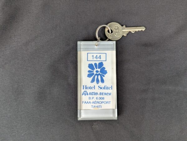 Hotel Sofitel Maeva Beach Room Key and Acrylic Keychain Vintage Travel Souvenir