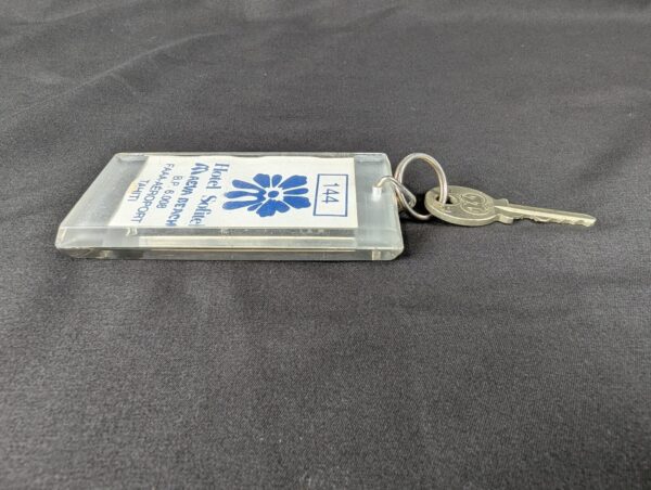 Hotel Sofitel Maeva Beach Room Key and Acrylic Keychain Vintage Travel Souvenir