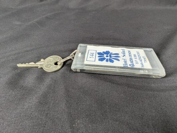 Hotel Sofitel Maeva Beach Room Key and Acrylic Keychain Vintage Travel Souvenir