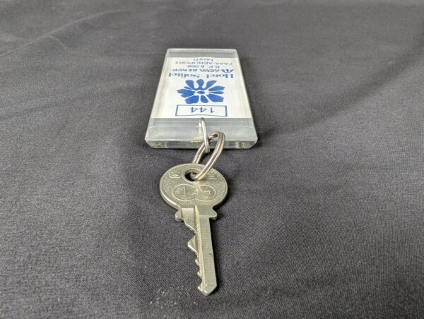 Hotel Sofitel Maeva Beach Room Key and Acrylic Keychain Vintage Travel Souvenir