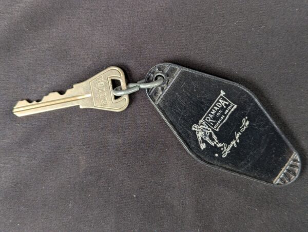 Vintage Ramada Inn Cleveland Ohio Hotel Room Key and Plastic Identification Fob