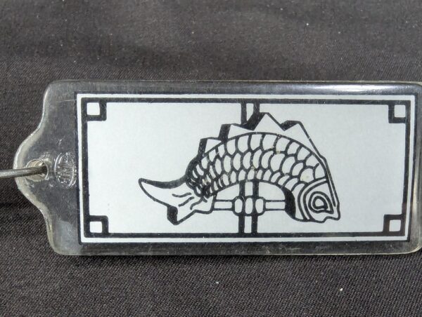 Vintage Winfield Hotel Seoul Korea Metal Key with Attached Plastic Luggage Tag