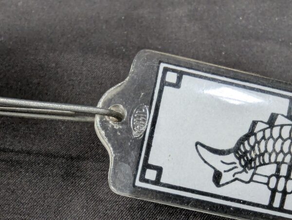 Vintage Winfield Hotel Seoul Korea Metal Key with Attached Plastic Luggage Tag