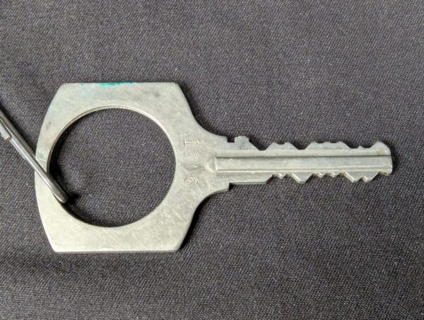 Vintage Winfield Hotel Seoul Korea Metal Key with Attached Plastic Luggage Tag