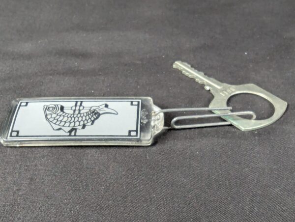 Vintage Winfield Hotel Seoul Korea Metal Key with Attached Plastic Luggage Tag