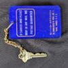 Vintage Taipei Hilton Hotel Room Key and Fob 1970s-1980s Acrylic Metal Keychain