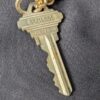 Vintage Taipei Hilton Hotel Room Key and Fob 1970s-1980s Acrylic Metal Keychain
