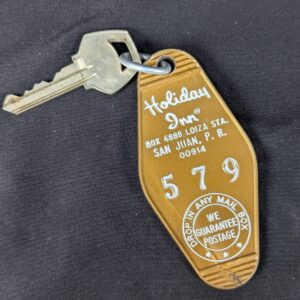 Vintage Holiday Inn San Juan Puerto Rico Hotel Room Key and Plastic Fob Colle...