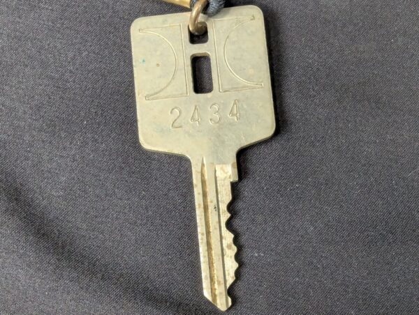 Hotel Room Key with Plastic Tag and Metal Key Attachment Vintage Collectible