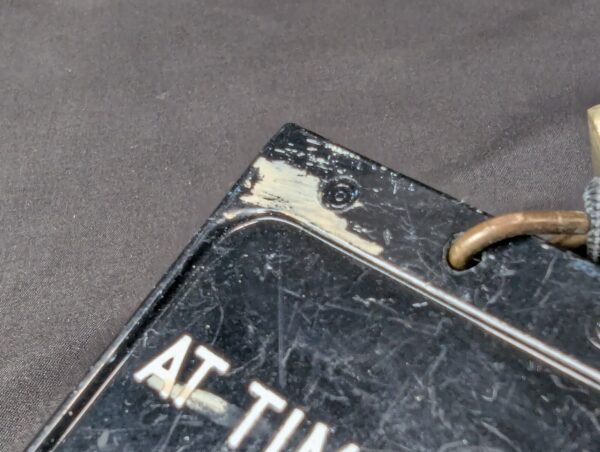 Hotel Room Key with Plastic Tag and Metal Key Attachment Vintage Collectible