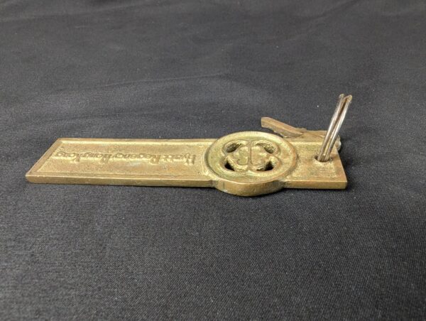 Vintage Hyatt Regency Hong Kong Hotel Room Key with Chicago Lock Co Brass Fob