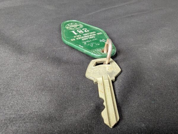 Vintage Holiday Inn Oakland Hotel Room Key with Plastic Fob W.W. Wilcox Mfg Co