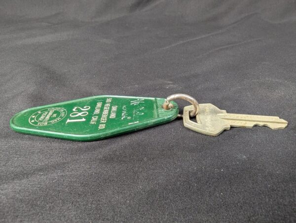 Vintage Holiday Inn Oakland Hotel Room Key with Plastic Fob W.W. Wilcox Mfg Co