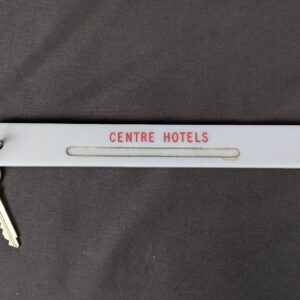 Vintage Centre Hotels London Hotel Room Key and Yale Metal Fob Accessory Good
