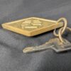 Vintage Hotel Room Key with Brass Fob Decorative Metal Collectible Antique Style