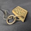 Vintage Hotel Room Key with Brass Fob Decorative Metal Collectible Antique Style
