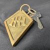 Vintage Hotel Room Key with Brass Fob Decorative Metal Collectible Antique Style