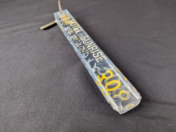 Hotel Sunrise Acrylic Keychain Hotel Room Key Vintage Souvenir Collectible Item