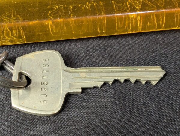 Vintage Seoul Plaza Hotel Room Key with Acrylic Fob Showal Sargent Metal Keyc...