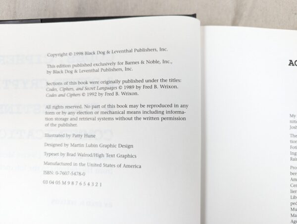 Codes, Ciphers, Secrets and Cryptic Communication