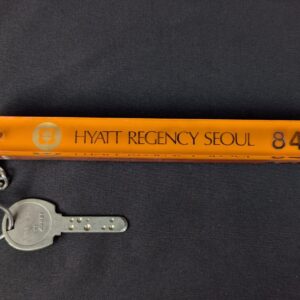 Vintage Hyatt Regency Seoul Hotel Room Key with Acrylic Keychain Showa-Sargent