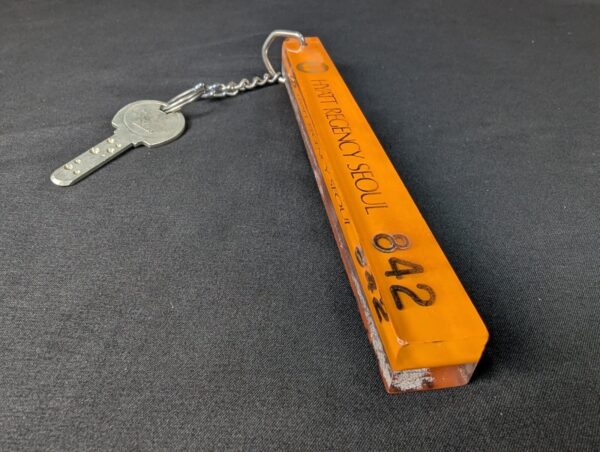 Vintage Hyatt Regency Seoul Hotel Room Key with Acrylic Keychain Showa-Sargent