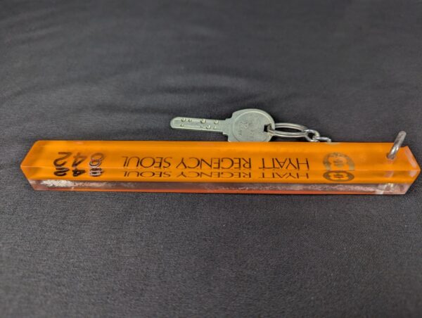 Vintage Hyatt Regency Seoul Hotel Room Key with Acrylic Keychain Showa-Sargent