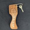 Vintage Yale Wooden Hotel Room Key Fob with Attached Metal Key Hardware Colle...