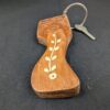 Vintage Yale Wooden Hotel Room Key Fob with Attached Metal Key Hardware Colle...